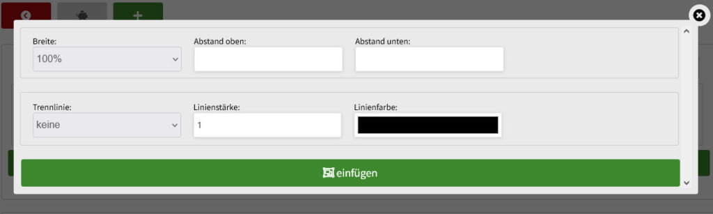 Container Element - Teiler