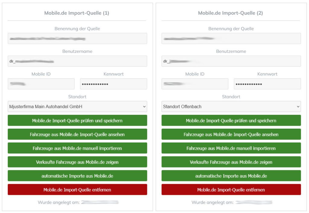 Fahrzeuge importieren aus mobile.de