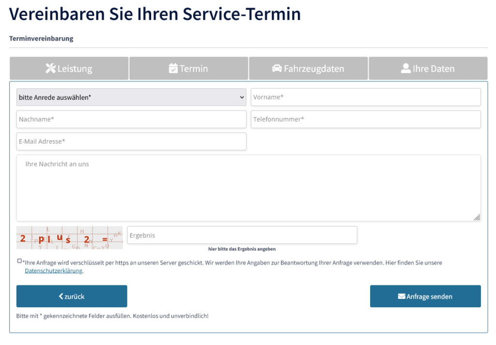 Service Termin - Schritt 04